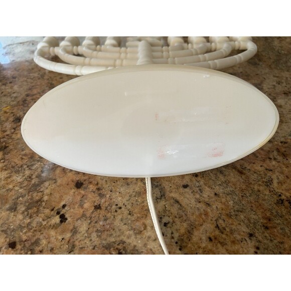 Vintage Blow Mold Menorah That Lights Up Plugs In Star of David White Plastic - Picture 7 of 8